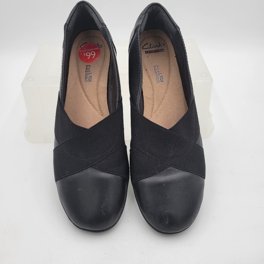 Clarks Collections Soft Cushions Black Slip-on Size 10